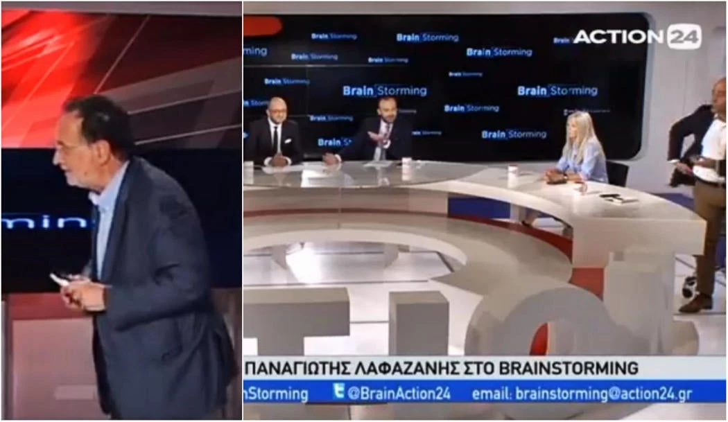 «Πλακώθηκαν» on air Λαφαζάνης-Μπογδάνος! Τα «βρόντηξε» και έφυγε από την εκπομπή ο γραμματέας της ΛΑΕ (βίντεο)